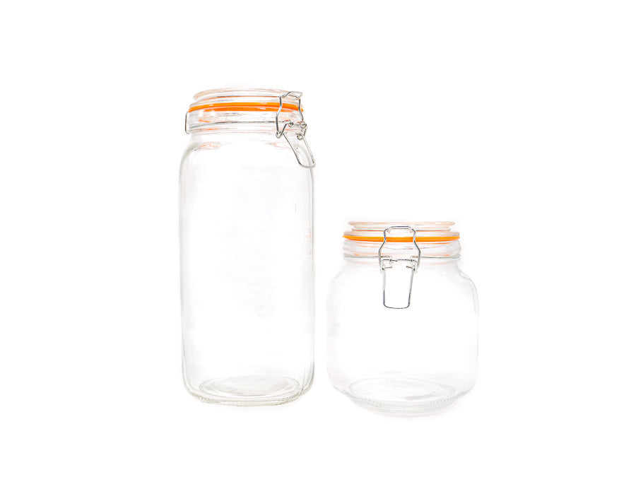 Jar 2 Litre Clip Top Containers WASTE FREE LIVING