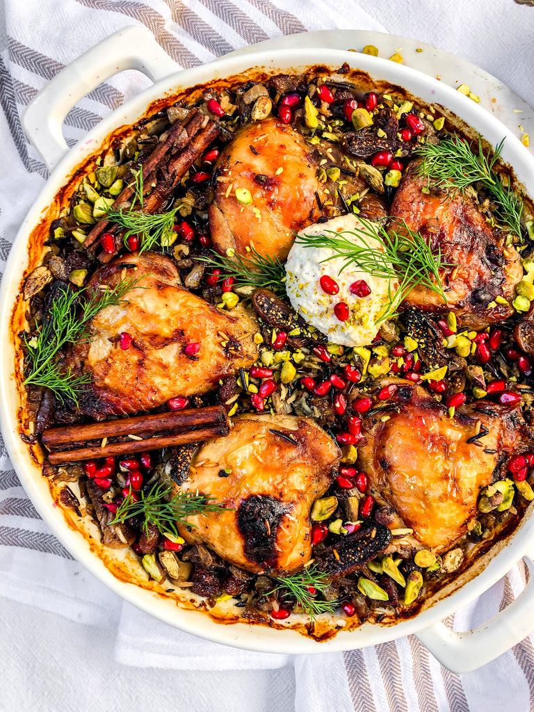 One Pot Persian Chicken and Wild Rice