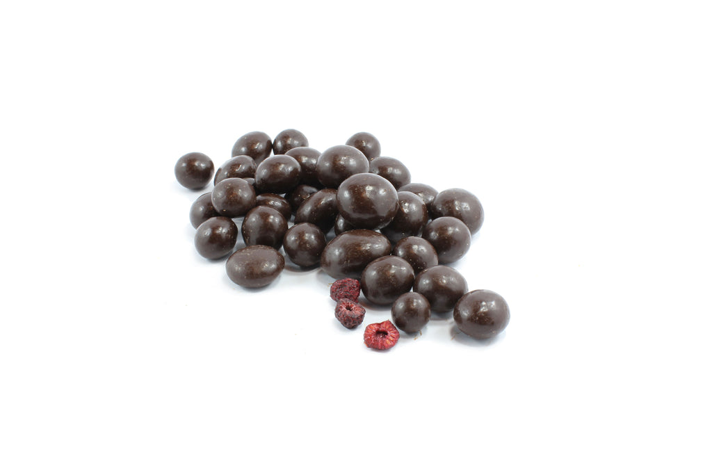 Raspberry Freeze Dried Dark Choc Organic Confectionery VEGAN